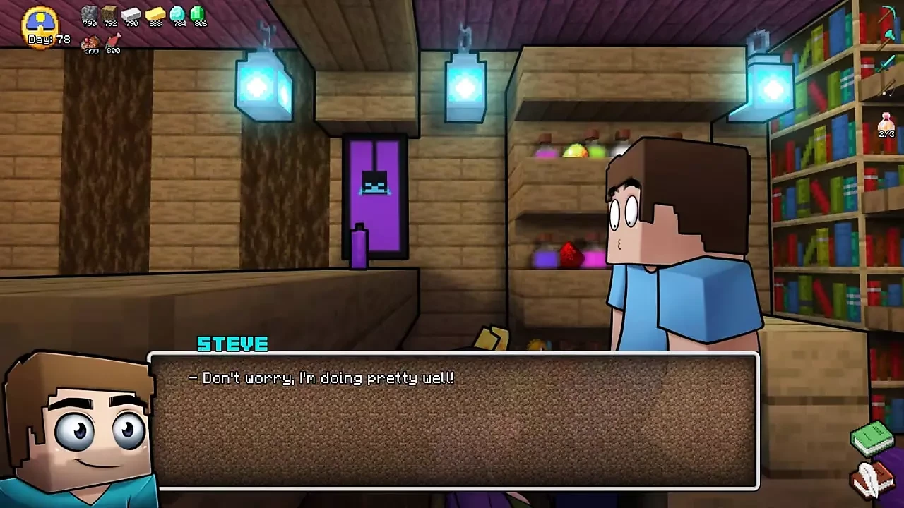 Minecraft Craft com tesão - parte 38, a bruxa me chupando! por Loveskysanhentai