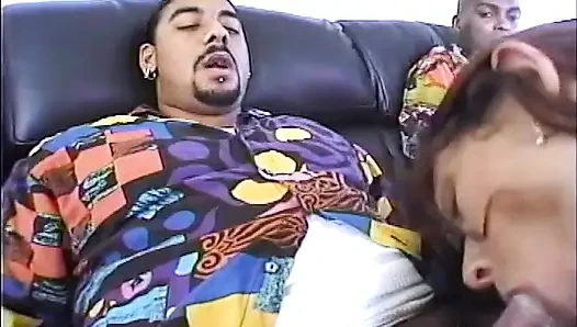 Epic vintage interracial double penetration cum slut