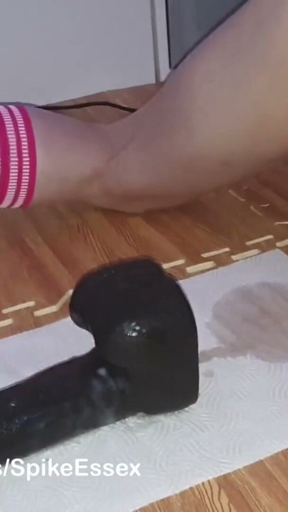 Big uncut cock leaking cum and pee while my ass is fucked by the huge Billy Bunter dildo on the fucking machine | Clip 1