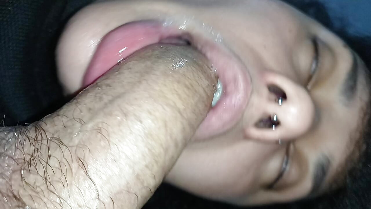 POV HORNY SLUT ROLLING HER BIG MOUTH BY HARD COCK