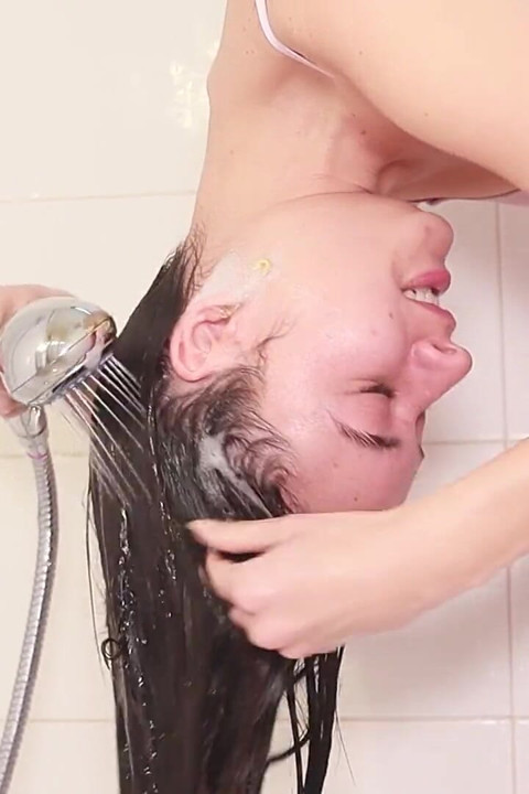Hair Wash, Conditioner and Lots of Foam with Leather Pants