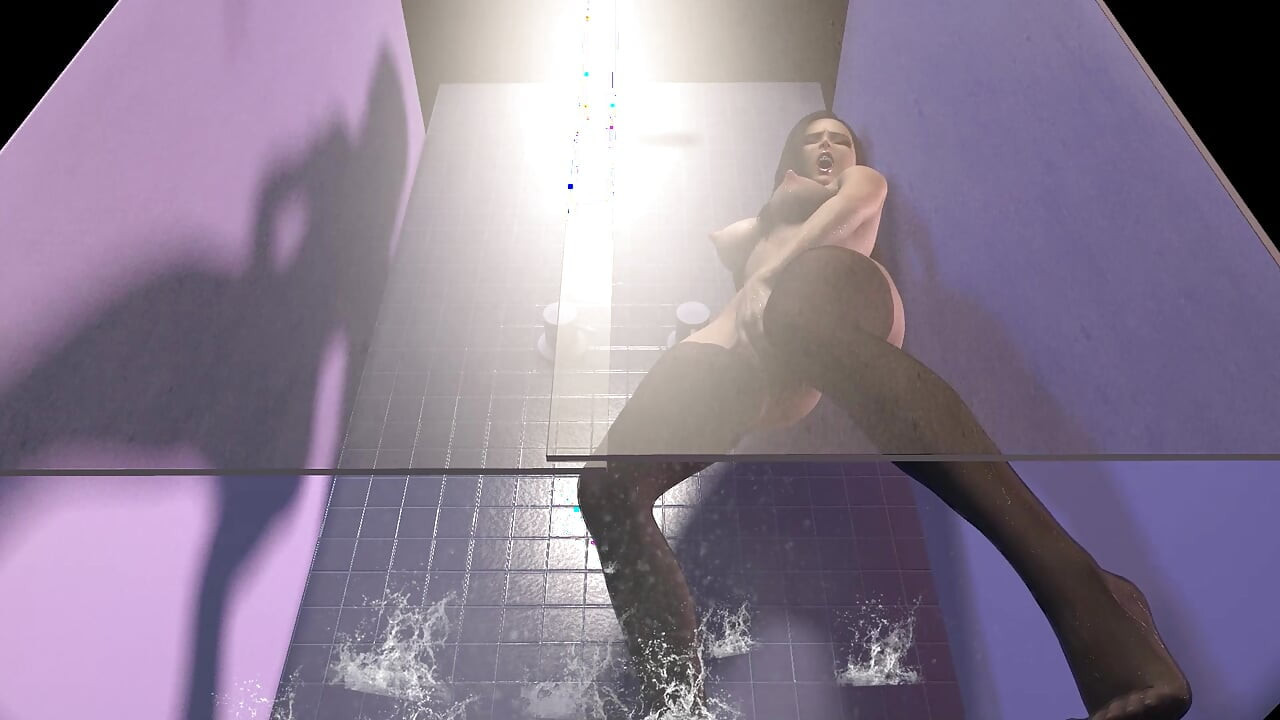 Hot Asian Girl Fingering Her Pussy in the Shower
