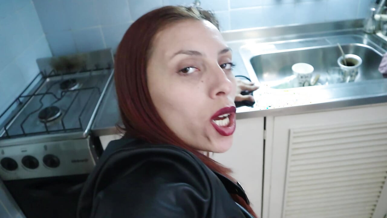 I Fucked my Petite Submissive Girlfriend with her Leather Jacket on!
