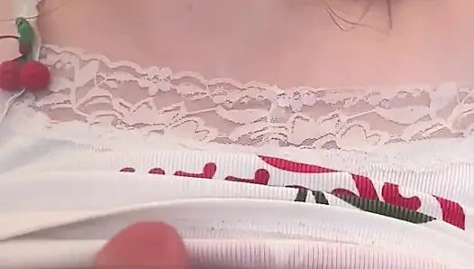Azdırma, büyük, ağır memeli baştan çıkarıcı orta yaşlı seksi kadın