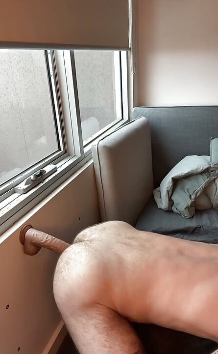 Hunk Fucking Dildo in Multiple Positions