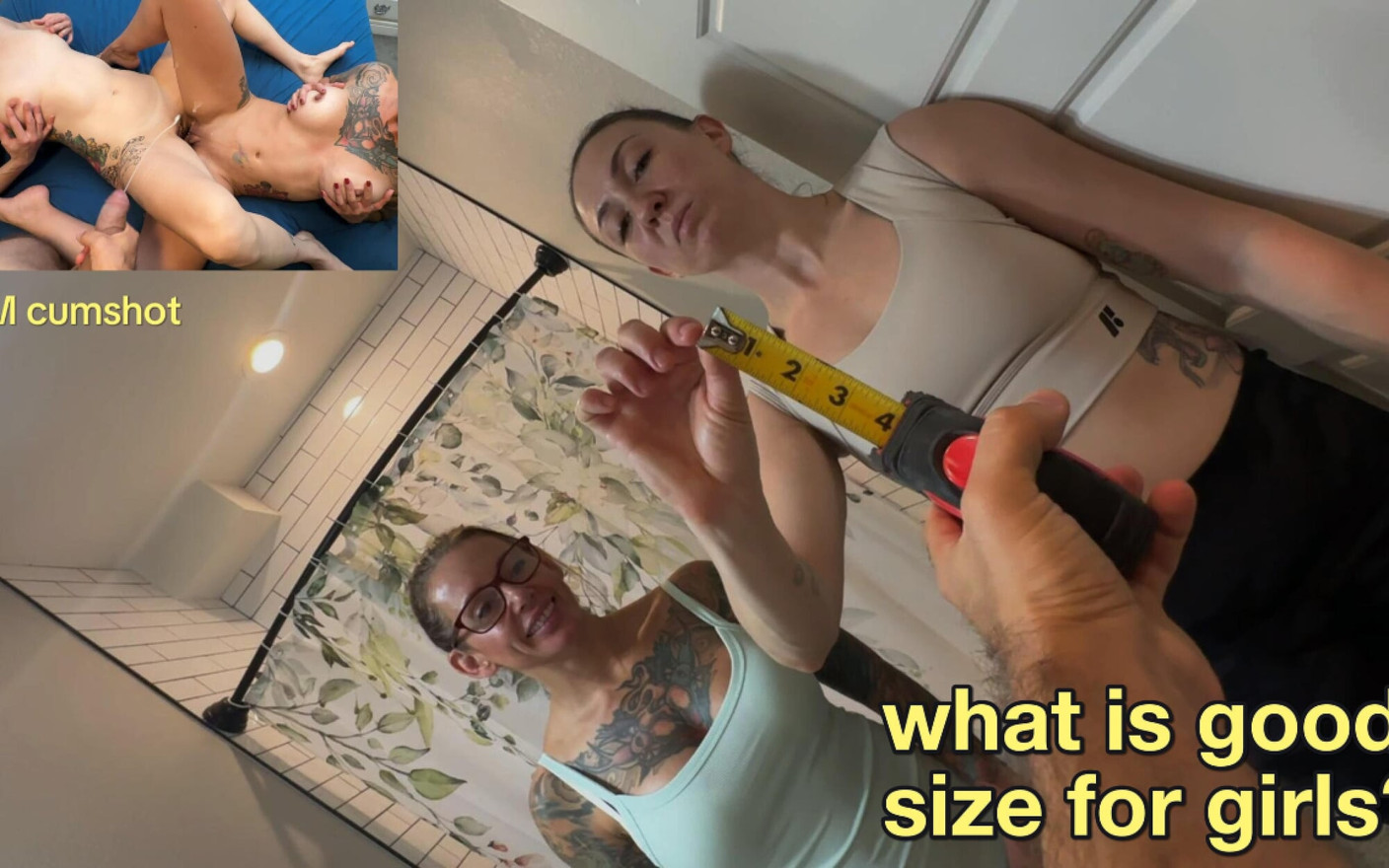 8 Inch Dick Is Really Hurt, 2 Girls Just Got It Too Late. Cumshot