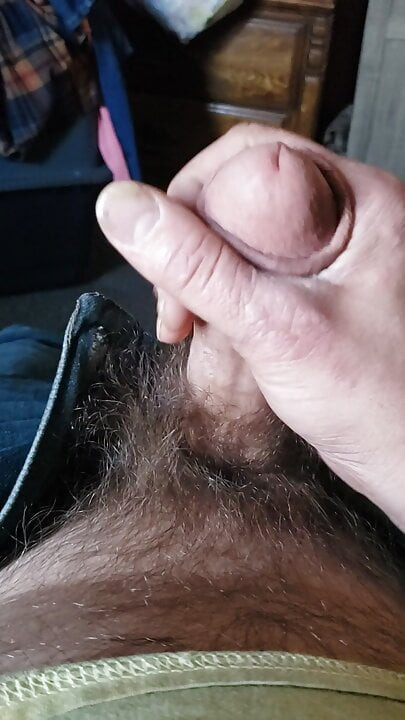Young dad masterbates