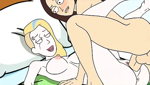 Futa Tricia Lange Pounds Beth Smith - Rick and Morty Crossover: Massive Cock Creampie Inside MILF!