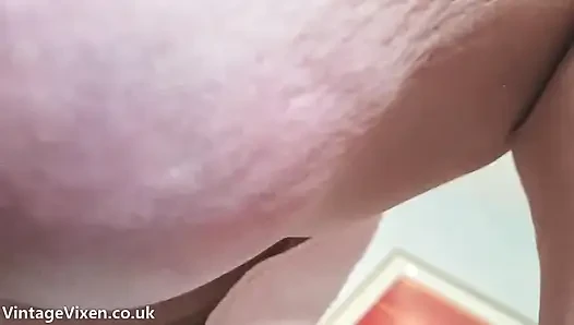 Swinging Hot Wife Treats Cuck Husband to a Beautiful View of Her Massive Pendulous BBW Tits