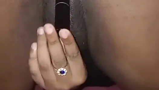 For the first time, I fucked my pussy with mascara.