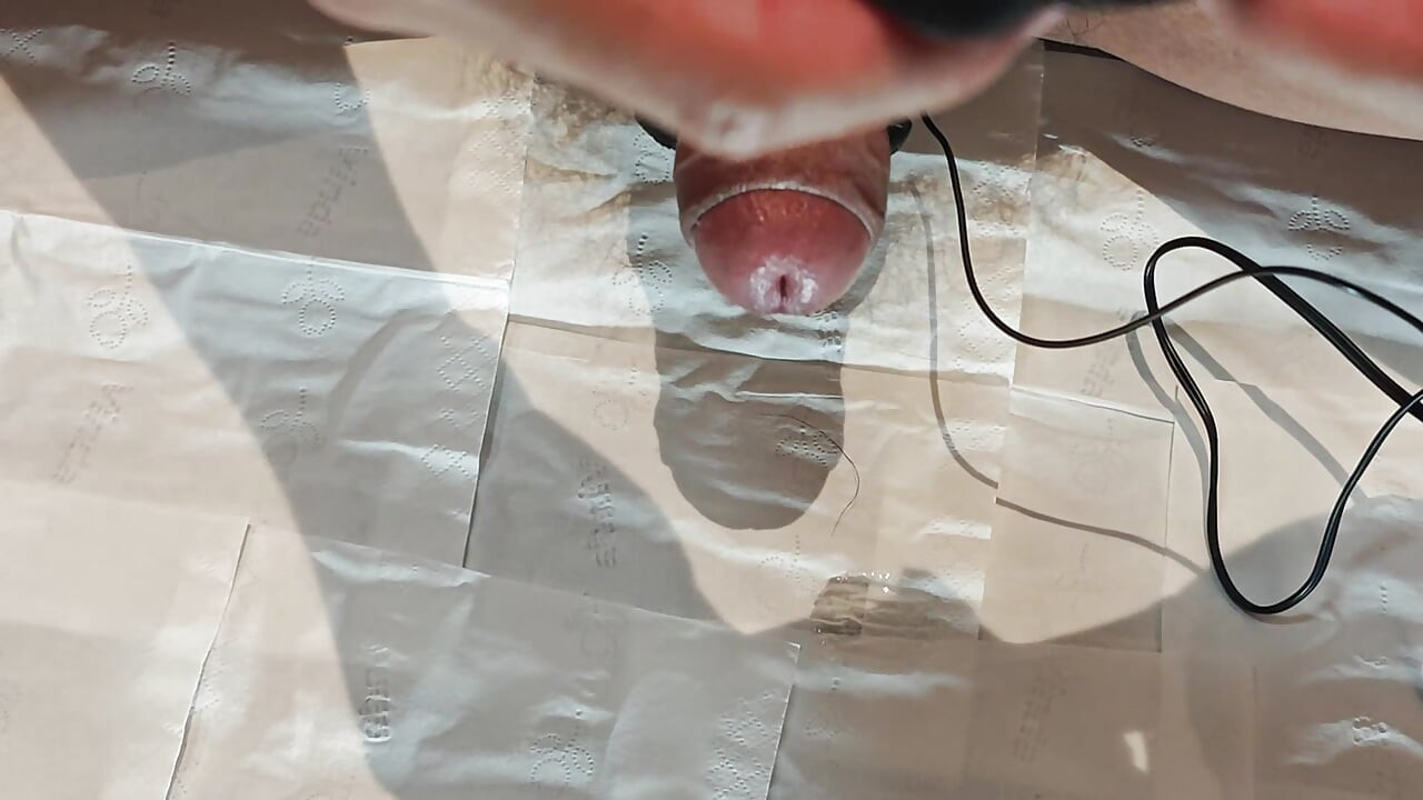 FIRST TIME E-Stim Cock & Balls Makes Me Moan Like a Desperate Slut - Electricity Controls My Cumshot!