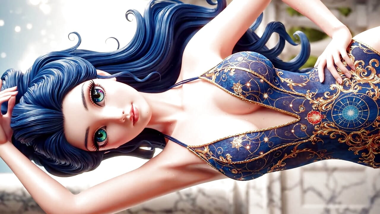 The Joy of Beautiful Girls Presenting Sheer Fashion: Radiant Jewels 3D Anime AI-Generated