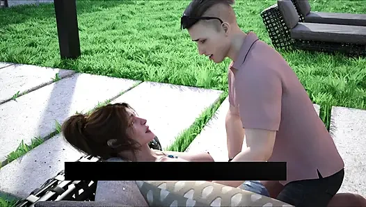 Mike Sucking Stepmom Boobs And Rubbing Her Pussy Near Pool