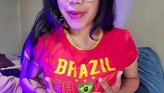 Joi-Brazilian horny masturbating hot for you