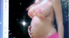 Hommage à la beauté enceinte à forte poitrine