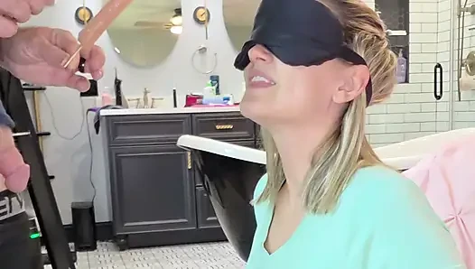 Tricked with the blindfolded taste test with blooper reel