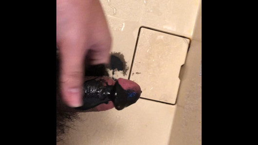 Cum black paint from dick