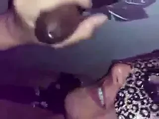 Swingers film their wives with black cock in the gloryhole