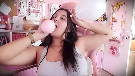 Puffy Cheeks Balloon Blowing - Bunny Looner