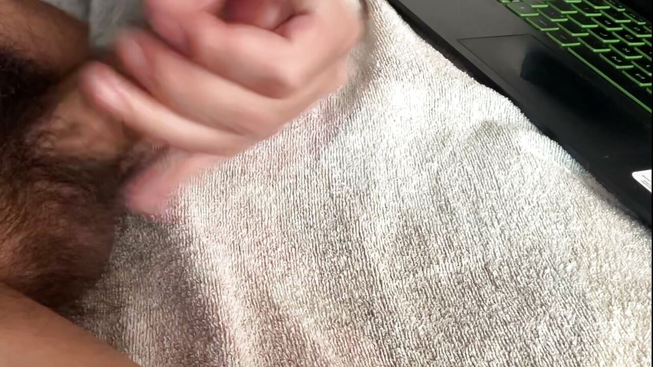 pov jerking off and shooting a thick load
