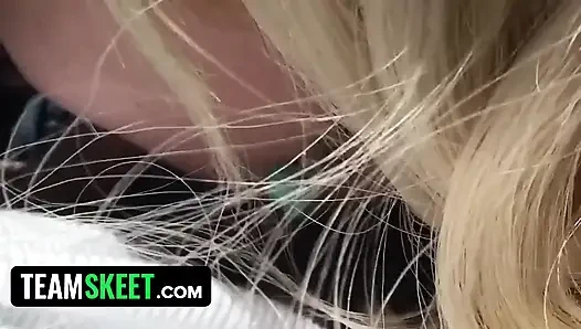 Blonde teen fucked by her bf's bestfriend