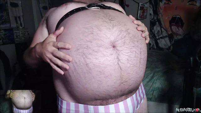 Bare Belly Striped Bottoms Inflation