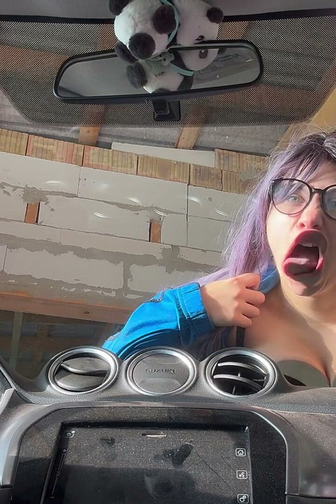 I Make Silly Faces at My Car I Press My Face, My Mouth, and My Tongue Against the Glass Window, and Then I Make Silly Faces.