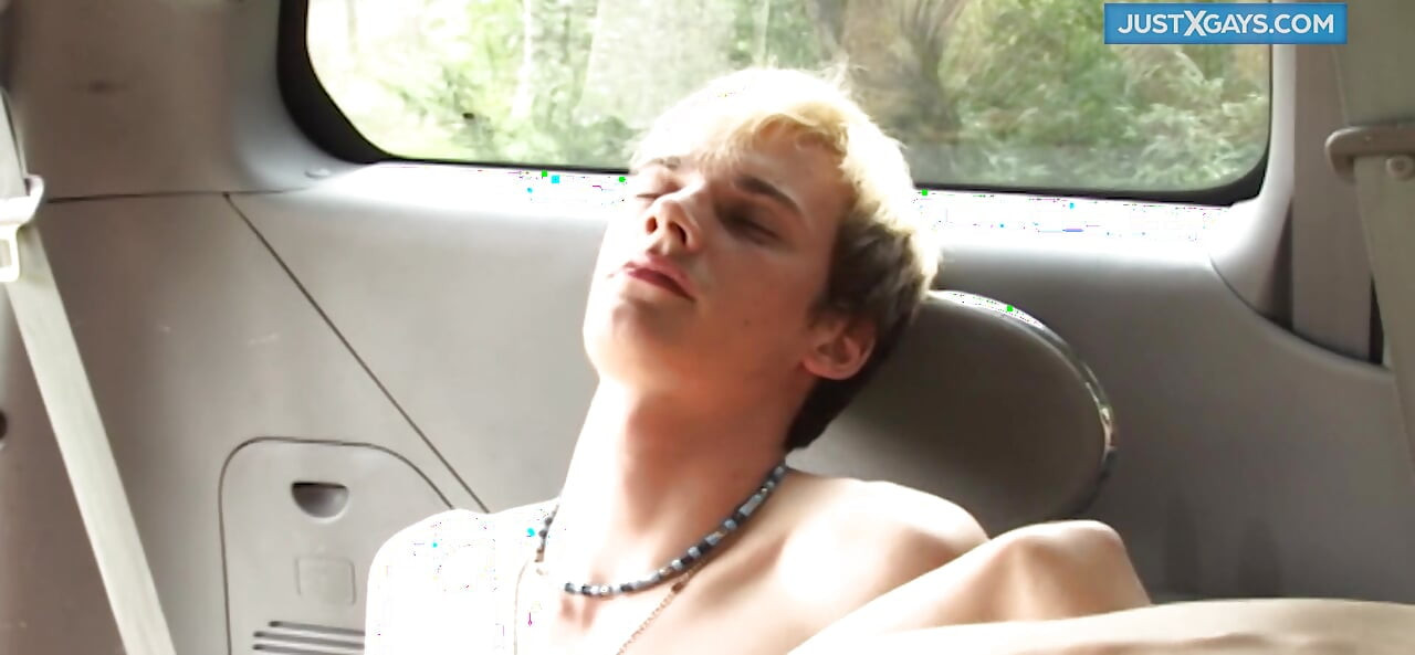 Sexe gay torride dans la voiture