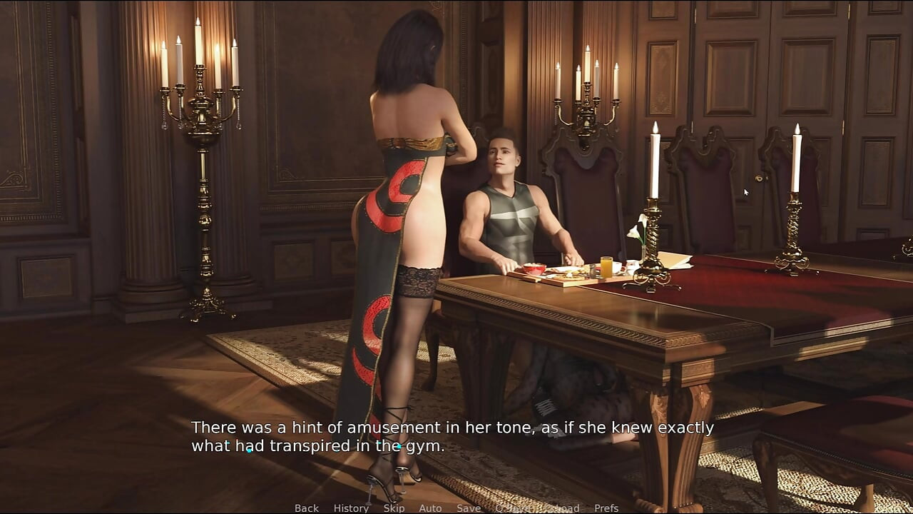 La cameriera devota fa un pompino sotto il tavolo durante la colazione - gioco milflicious