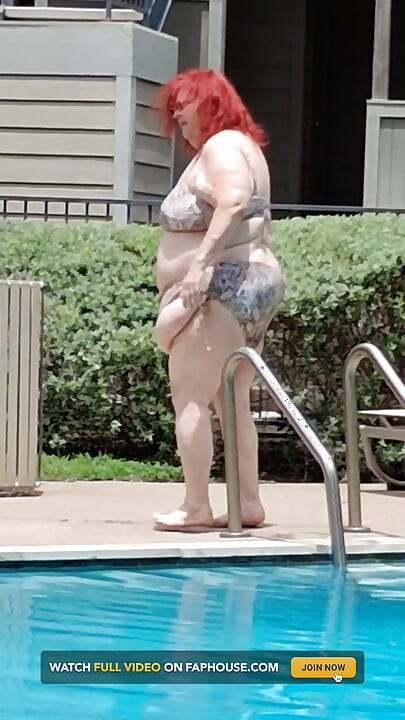 Summer Has Arrived! Time for the First Visit to the Pool Sexy Big Nurse Vicki Style!