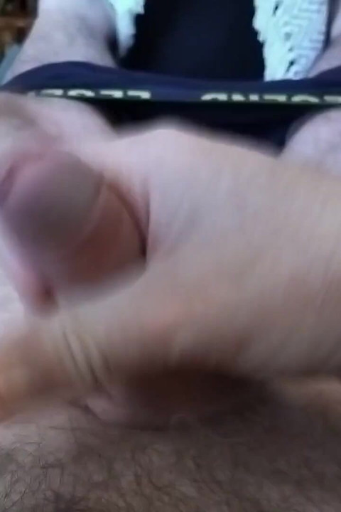 Old Man Lies on the Couch and Jerks off His Big Cock He Loves This
