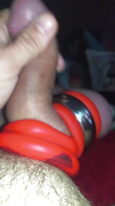 playing with my big uncut cock