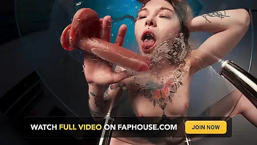 Real Sloppy Blowjob and Glass Table Riding
