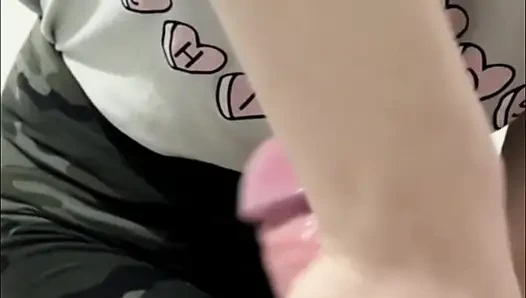 As soon as I wake up I suck and jerk my husband's cock who can't resist and cums immediately