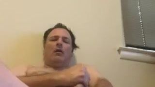 Faggot eating his own cum