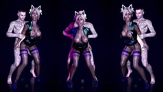 Di Klub Malam, Mulatto Panas Disetubuhi Oleh Kontol Putih Besar