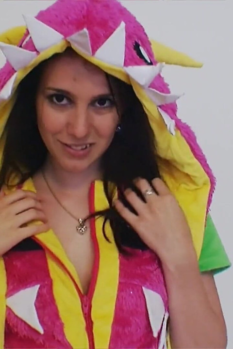 Young cutie in alien costume