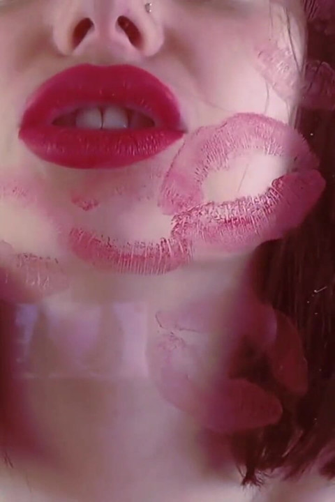 Sensual red kisses