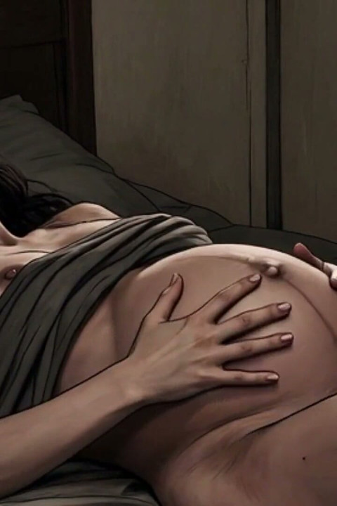 Énorme ventre de femme enceinte de 9 mois - caresse ma chatte poilue dégoulinante jusqu’à ce que je jouisse