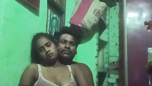 There was no one in the house, suddenly the husband came into the house and locked it and took the wife to the bed, after going to bed, he fell into full romance
