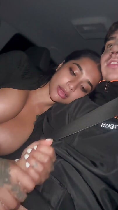 My Busty Wife Gets Horny in the Car and Gives Me a Blowjob While I'm Driving - Yasmina Khan