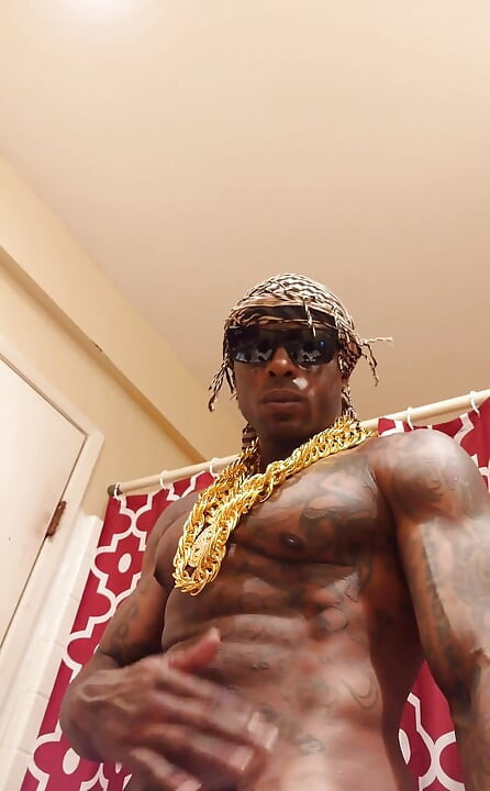Bbc Worship Hallelujah Johnson - Just Dick and Cock with A Cumshot -  Tall Dark Chocolate Muscles Tattoos Hunk
