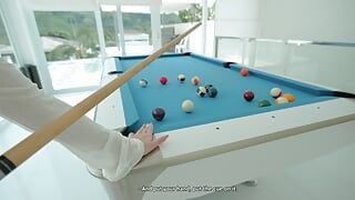 Fucked A Beautiful Teen on the Pool Table while Her Boyfriend was Away