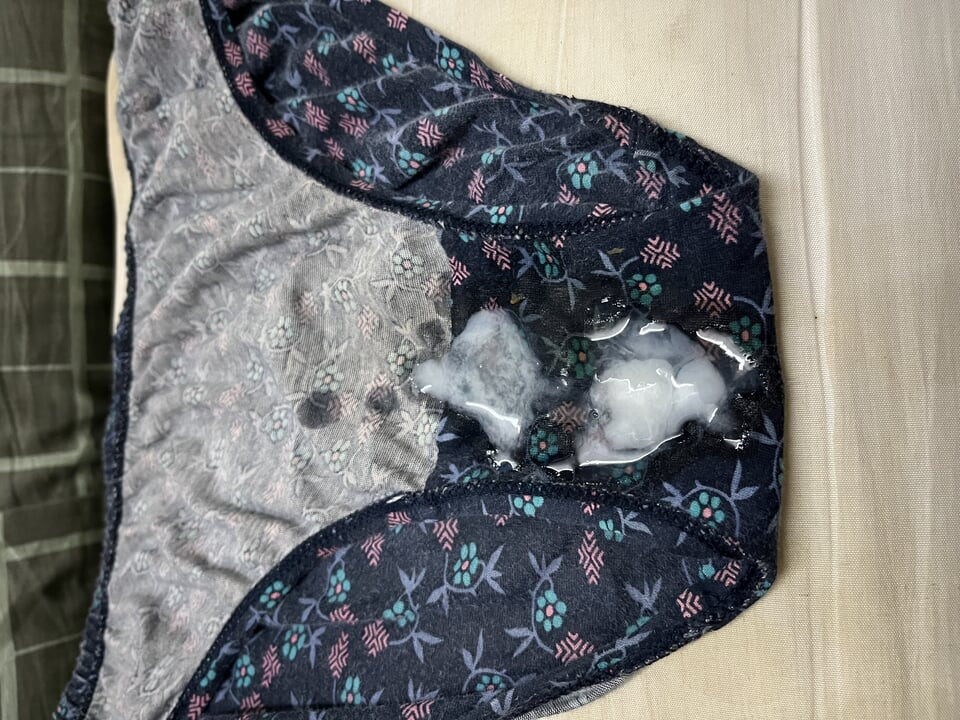 Step sister panties Jerked off three times onto the underwear