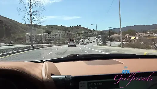 Beach Day Fun with Selena: Barefoot Sand & Shells, Then Roadside Sloppy Blowjob!