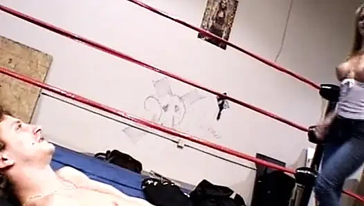 Blonde MILF Dominates Stud in Steamy Ring Encounter