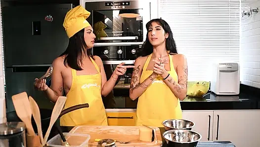 Hot Lesbian Latinas cooking - Part 3 - SFW