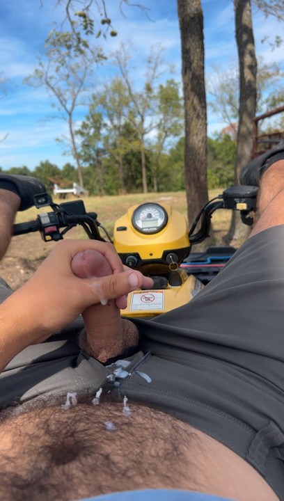 Shooting a load on my four wheeler