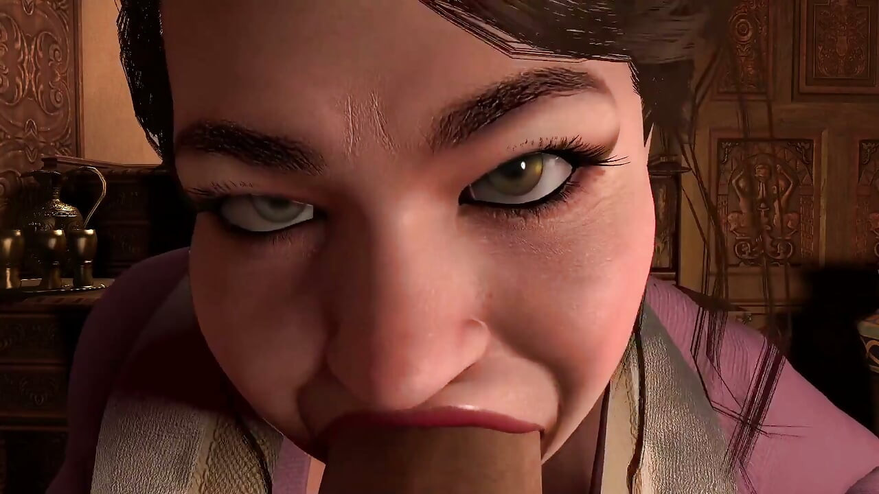 Làm tình với một người giúp việc nóng bỏng châu Á trong đít sau khi cô ấy thổi kèn cho anh ta - 3d porn