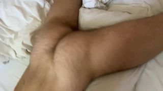 My hairy ass while humping my pillow